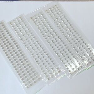 Pack of 4 Silver Adhesive Gems for decorations